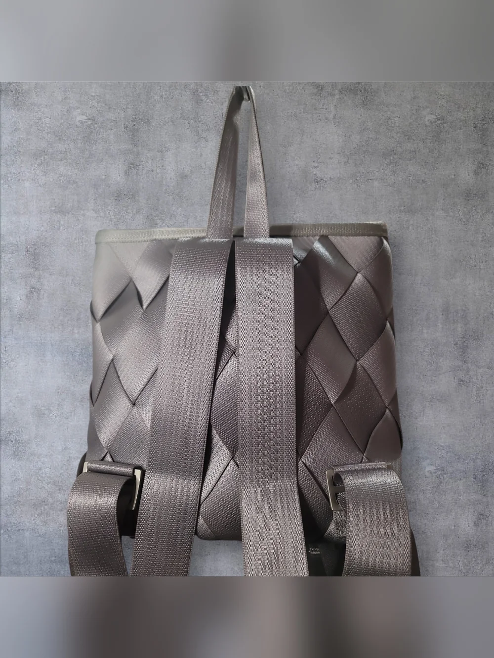 Maggie Bags Quilted Webbing Silver Women's Backpack – Sleek Daily Carry EUC - Picture 3 of 10